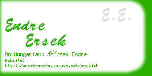 endre ersek business card